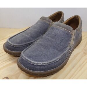 Born Gudmund Slip On Shoes Mens Blue Size 13‎ Canvas Leather Comfort Loafers